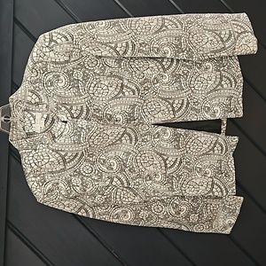 Erin by Erin London silver jacket one clasp front close size petite medium